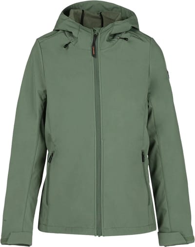 Brunotti - Joos-N Softshell Jacket - Softshell Jas Dames - Waterafstotend - Outdoorjas - Green - S