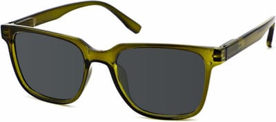 Vista Bonita CUBO – Zonneleesbril UV400 – Sterkte +1.00 – Kleur Army Green – Unisex model - Lichtgewicht montuur – Rechthoekige pasvorm – Flexveren - Inclusief etui en doekje