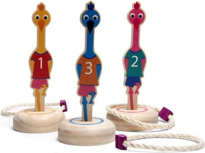 BS Toys Ringwerpen Vogels - Buitenspeelgoed - Werpspel kinderen - Werpspel hout - Spelletjes voor kinderen - Buiten speelgoed - Buitenspel - Buiten Spellen - Tuin Speelgoed - Houten speelgoed
