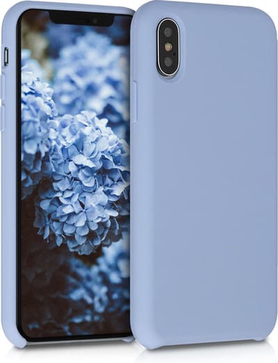 kwmobile telefoonhoesje geschikt voor Apple iPhone XS - Hoesje met siliconen coating - Smartphone case in mat lichtblauw