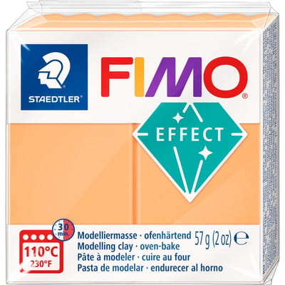 FIMO effect ovenhardende boetseerklei standaard blokje 57 g - neon oranje