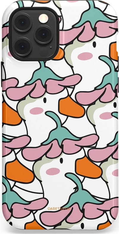Casetastic Hoesje Geschikt voor Apple iPhone 12/12 Pro Magsafe - Stijlvolle Beschermende Duo-layer Case - Bloempjeshoed