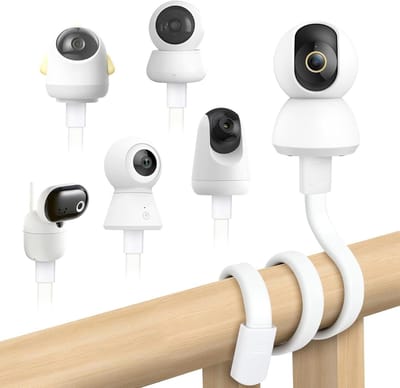 Flexibele Baby Monitor Houder voor Camera's en Mobiele Telefoons - Opvouwbare Bevestiging voor Babybed met 1/4 Inch Draad en Universele Compatibiliteit
