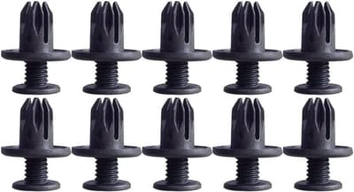 Dailygoods- Klinknagels 10 Stuks - Uitschuifbare Klinknagels - Kunststof Klinknagel - Compatibel met Mini Cooper - Diameter Kop 19,5mm - Lengte Steel 13,8mm - Bevestigingsmiddelen