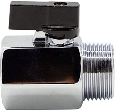 Mini kogelkraan 3/8" IG x 3/8" AG voor watervoorzieningen en verwarming