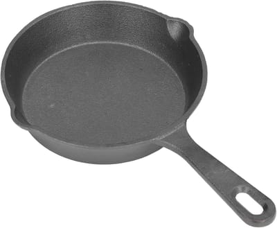 Gietijzeren koekenpan - Mini pan - Kleine gerechten bereiden - Gelijkmatige warmteverdeling - 14cm diameter - Zwart