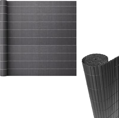 PVC Tuinscherm Cefalu 16 mm antraciet 90x300 cm casa.pro