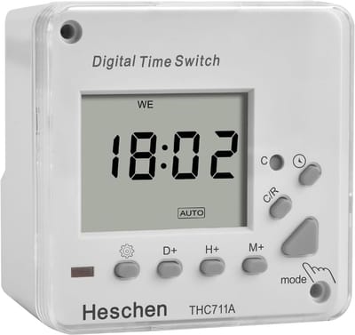 Digitale LCD-timer - Wekelijks programmeerbare elektronische relaischakelaar - 220-240 VAC - LED-display - CE