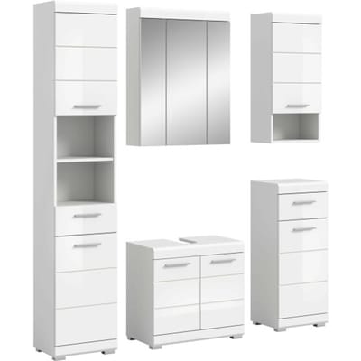 Scout badkamercombinatie wit hoogglans MDF TZ wit NB - 34x164x191cm