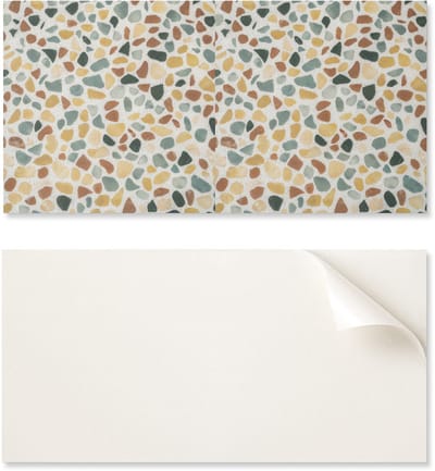 Zelfklevend vinyl wandpaneel 100x50 cm met terrazzo-patroon