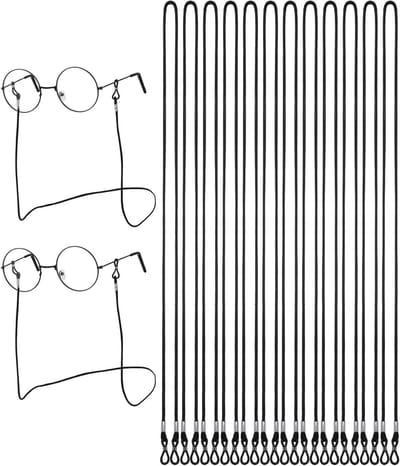 12 Stuks Verstelbare Brilkettingen en Lanyards voor Zonnebrillen en Brillen - Ideaal als Brilhouder en Retainer voor Dames en Heren