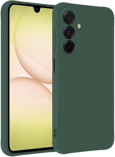 Hoesje - Geschikt voor Samsung Galaxy A17 - Sterk & Shockproof - Hoes Cover - Siliconen Case - Telefoonhoesjes - Donkergroen
