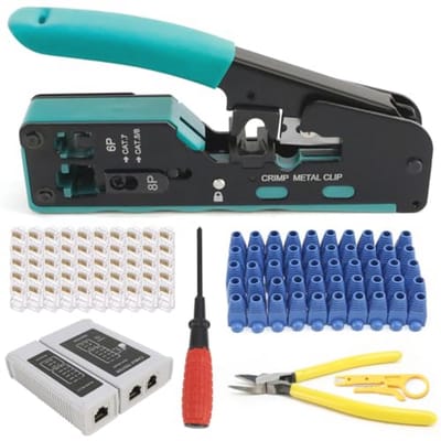 Krimptangset voor RJ45 Stekkers - Netwerkgereedschap voor CAT5/CAT6/CAT7