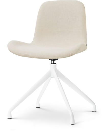 Nolon Nola-Fé draaibare Eetkamerstoel cottonbeige - wit onderstel