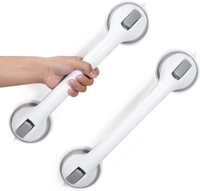 Veiligheidsbeugels Douche - Badkamer Handgrepen - Ouderen Ondersteuning - Sterke Zuignap Grip - 42x9 Centimeter - Grijs