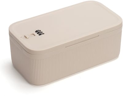 Opbergdoos met cijferslot, geschikt voor het opbergen van mobiele telefoons/medicijnen/voedsel/huishoudelijke artikelen/koelkasten/kantoorartikelen/persoonlijke spullen/reisbenodigdheden/cadeaus - gebroken wit