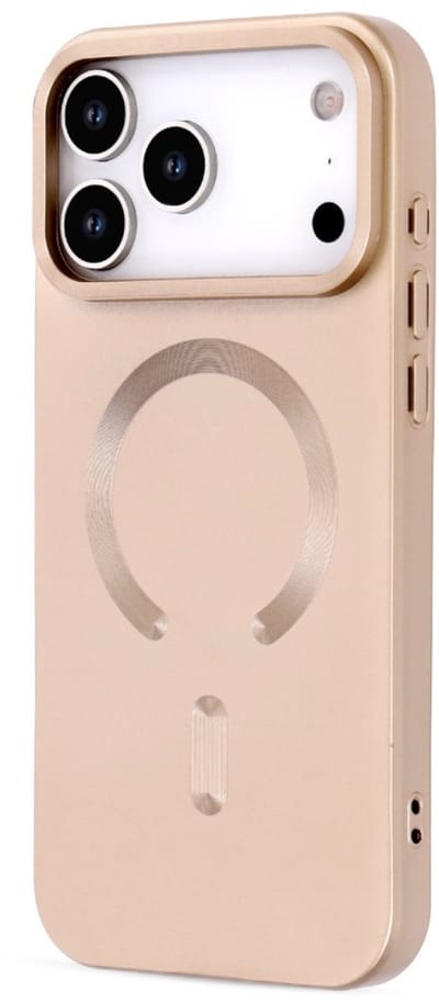 AziLine Magnetische Premium Goud Hoes voor iPhone 17 Pro Max – Stijlvolle Bescherming Painted Magsafe iPhone 17 Pro Max Backcover Case