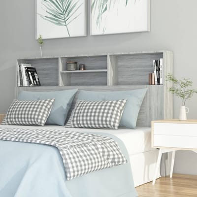vidaXL - Hoofdbordkast - 160x19x103,5 - cm - grijs - sonoma - eikenkleurig