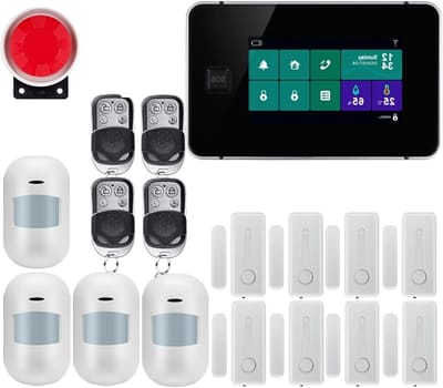 Alarmsysteem Kit - Draadloos GSM - Thuisbeveiliging - App Bediening - 100 Sensoren - Zwart