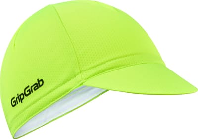GripGrab - Lightweight Zomer Fietspet Mesh Cycling Cap Retro Fietsmuts UV-Bescherming Helmmuts - Geel Hi-Vis - Unisex - Maat S/M (54-59 cm)