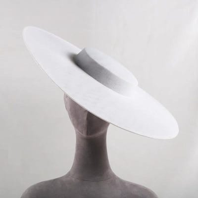 202508-bbao ins chique nep linnen diy Vintage stijl bruid effen klassieke zonnehoed dames vrijetijds cap One Size wit