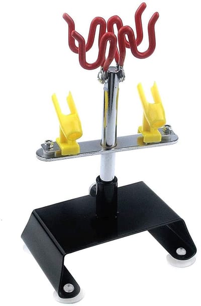 Dailygoods- Airbrush Houder - Tafelblad Stand voor 4 Airbrushes - Verstelbare Hoogte - Antislip Zuignappen - Must-have voor Artiesten - 22 x 24 x 7,5 cm - Airbrushstand