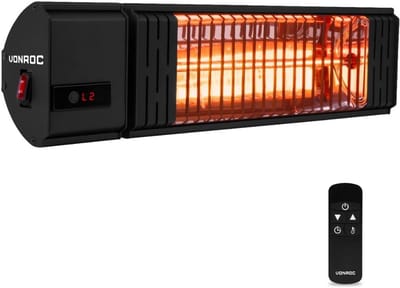 Krachtige 2000W Terrasverwarmer met Afstandsbediening en Timer | Warmte tot 12m²