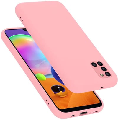 Cadorabo Hoesje geschikt voor Samsung Galaxy A31 in LIQUID ROZE - Beschermhoes gemaakt van flexibel TPU silicone Case Cover