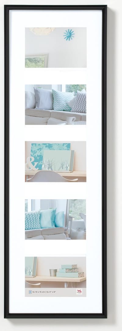 Walther New Lifestyle - Kunststof lijst - Fotoformaat 5 x 10x15 cm - Zwart