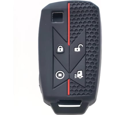 Pour Camionnette Renault Série Gama T C K Clé de Contact Silicone Euro Coque Housse Anneau Porte-Clés 4 Boutons black