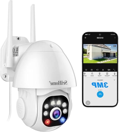 Beveiligingscamera Buiten - IP Camera Dome - Huis en Tuin - Menselijke Bewegingsdetectie - 3MP Full HD - Wit