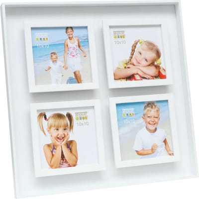 Deknudt Frames fotolijst S68DK1 P4 - wit - hout - 4 foto's 10x10 cm