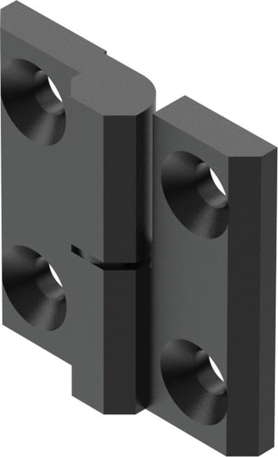 Scharnier - 40 x 40mm - Gegalvaniseerd - Rechts - RAL 9005