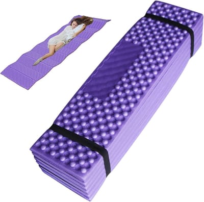Kampeerslaapmat Schuim - Opvouwbare Mat - Buiten slapen - Vochtwerend Gesloten Celschuim - 190x57x2 cm - Naturel
