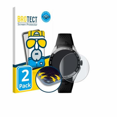 BROTECT - Screenprotector voor TAG Heuer Connected Calibre E5 (45 mm) - Folie Beschermfolie matte volledig dekking 2 Stuks
