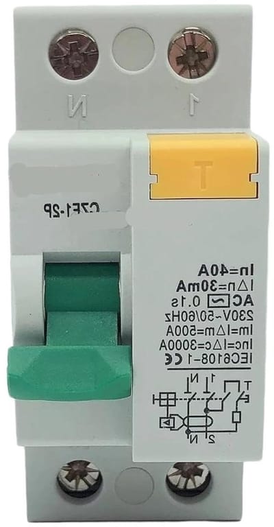 Aardlekschakelaar - Stroomonderbreker - Veiligheid Elektrisch - Type A/AC/B - 2P 4P - Grijs