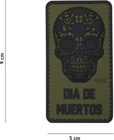 101 Inc Embleem 3D Pvc Dia De Muertos Groen  16014