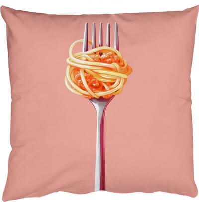 Sierkussens - Kussentjes Woonkamer - 50x50 cm - Vork - Spaghetti - Artistiek - Roze