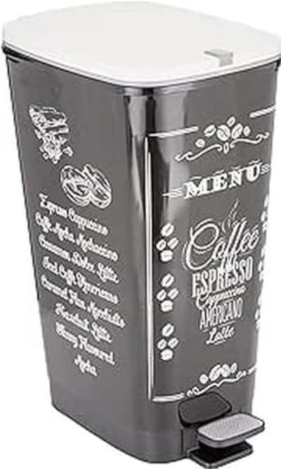 PromoHome Afvalemmer 50-60 Liter - Pedaalemmer met Geurbescherming "Menu"