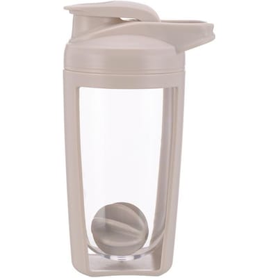 Bouteille d'eau de sport portable de 550 ml, shaker, pour mélanger le café, le lait, les protéines, les boissons en poudre, étanche 550ml white