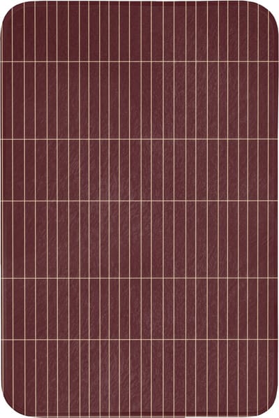 Badmat 60x90 cm - Antislip - Lijnen - Patroon - Bordeaux - Badmatten voor badkamer - Badkamermat - Douchemat - Badkamer mat