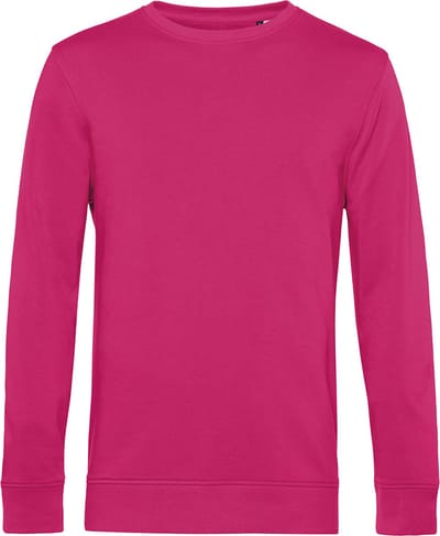 Organic Inspire Crew Neck Sweater B&C Collectie Magenta Roze maat L