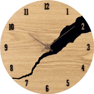 SensaHome Wandklok Marrakech - Moderne Ronde Klok met Cijfers - Scandinavisch Design met Hout - Ø30cm - Beige