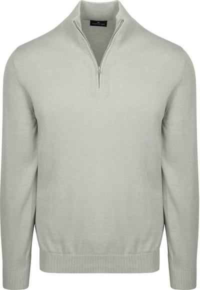 Steppin' Out Half-Zip Trui Colin Grijs - Maat M - Heren - Quarter zip