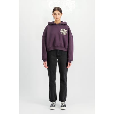 Alpha Industries Logo Hoodie Plum Size: XS | Hoodies Outlet | Dames | Paars