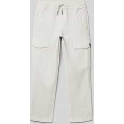 Straight leg cargobroek met labeldetail