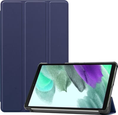 Hoesje Geschikt voor Samsung Galaxy Tab S6 Lite - Dun & Stevig - Trifold Bookcase - Hard Cover - Hardcover Book Case - Tablet Hoes - Donkerblauw