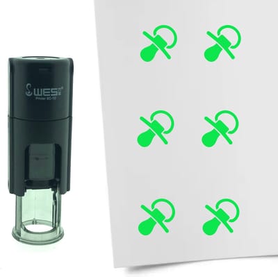 CombiCraft Stempel Speen 10mm rond - Groene inkt