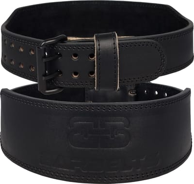 Barbelts Gewichthefriem Onyx - Weightlifting belt - Echt leder - Fitness riem - Maat XS