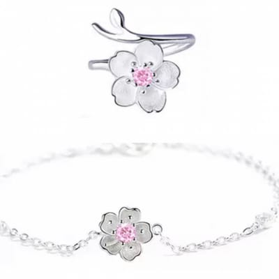 Armband- ring-Zilver-Makenzie-Roze-Charme Bijoux